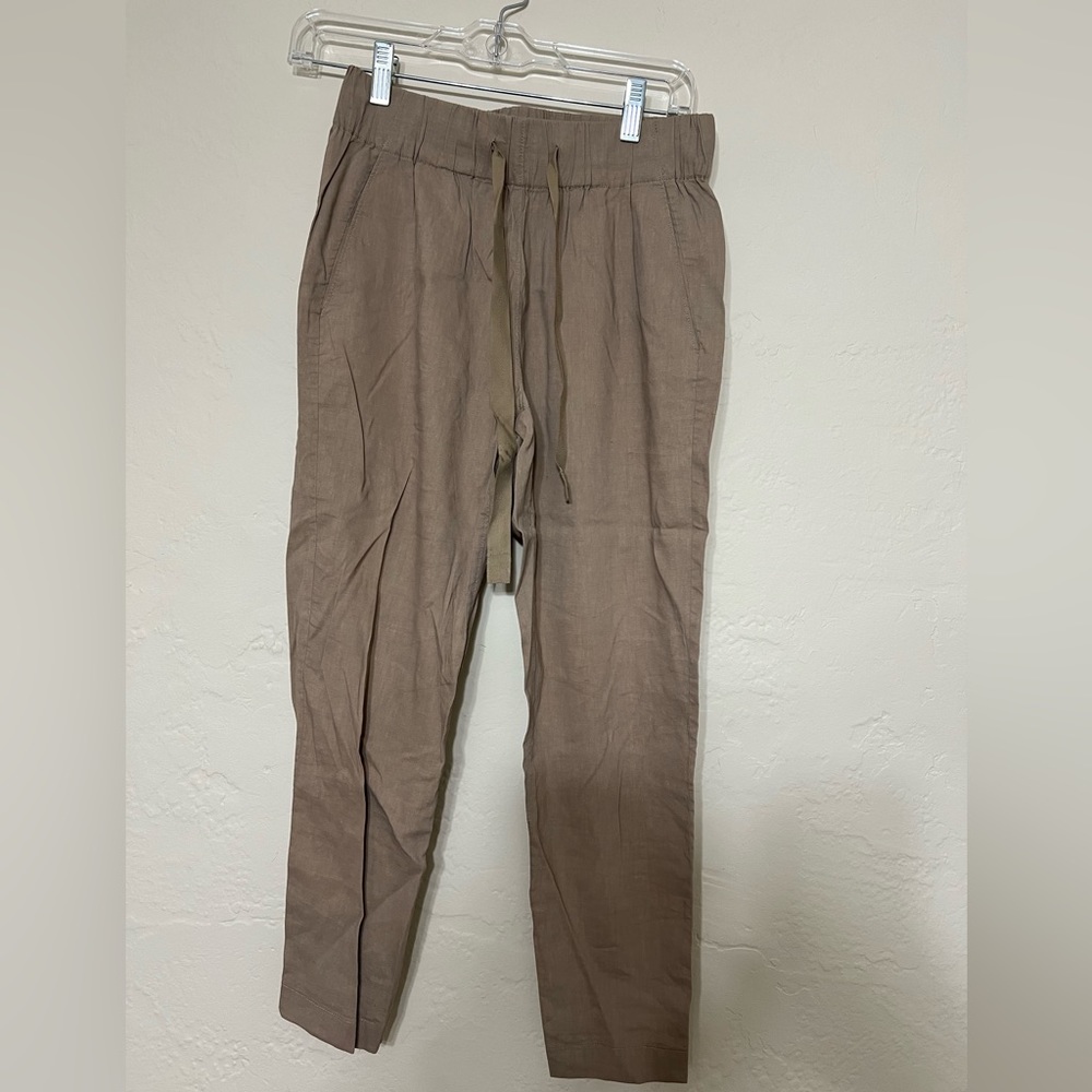 Theory Linen Pull-On Pants With Drawstring - image 1